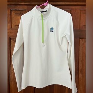 White Long Sleeve Under Armour Quarter Zip EUC M